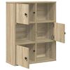 vidaXL Bookcase Sonoma Oak Engineered Wood Medium Bookcase Rectangular