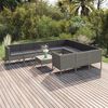 vidaXL Garden Lounge Set Grey PE rattan Large Modular