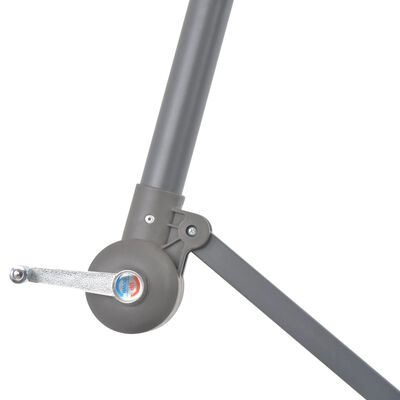 vidaXL Cantilever Umbrella with Aluminum Pole 118.1" Black