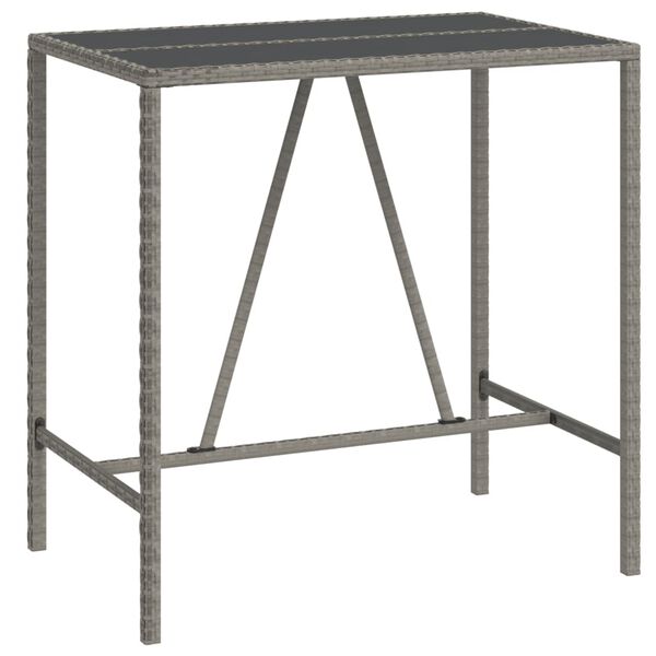 vidaXL Garden Bar Set Grey, Black, Dark grey