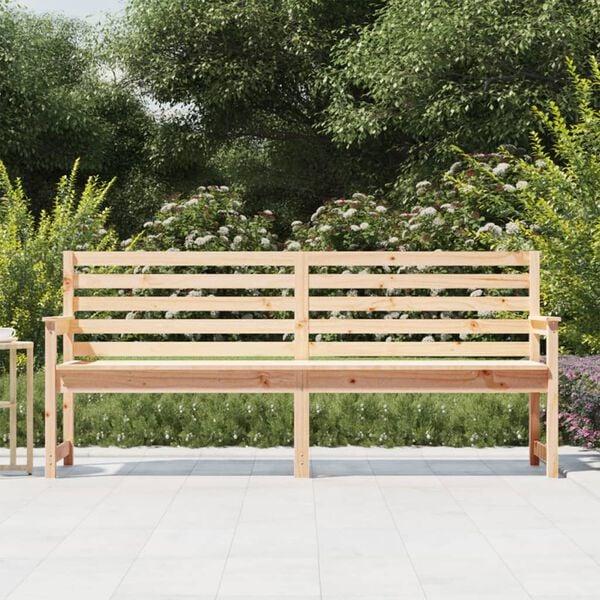 vidaXL Garden Bench Natural Pine Solid Pine Wood Standard Durable