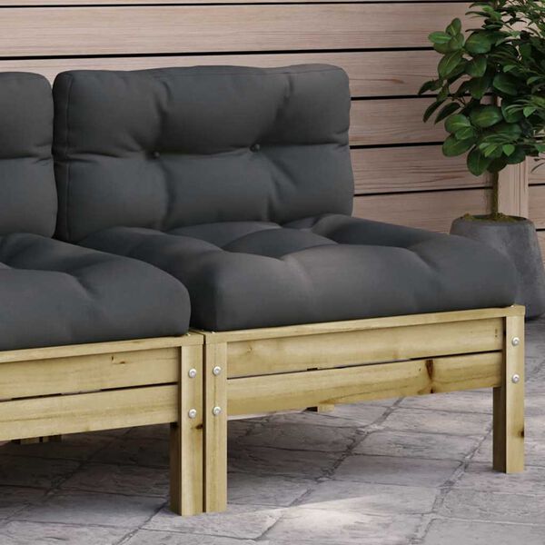 vidaXL Garden Sofa Anthracite