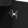 vidaXL Bathroom Cabinet with Shelf Black Oak 11.81 x 11.81 x 39.37 in