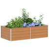 vidaXL Garden Raised Bed Silver Galvanized Steel Large Garden Raised Bed