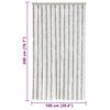 vidaXL Fly Curtain Light Grey and White 39.4x78.7" Chenille