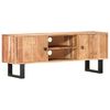 vidaXL TV Cabinet Brown Solid Acacia wood, Powder-Coated Steel 46.5 in