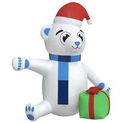 vidaXL Christmas Inflatable Teddy Bear LED 94.5"