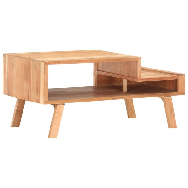 vidaXL Coffee Table Natural wood Solid acacia wood 39.4 x 19.7 x 17.7 in