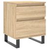 vidaXL Bedside Cabinet Set of 2 Sonoma Oak Engineered wood, metal Medium