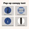 vidaXL Folding Party Tent with Sidewalls Blue 9.8'x19.7'