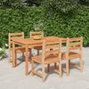 vidaXL Garden Dining Set Natural Wood Solid Teak Wood 5 Piece Set