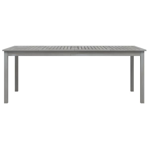 vidaXL Garden Table Grey Solid acacia wood Large Durable Garden Table