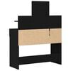 vidaXL Dressing Table with Drawer Black Oak 39.37 x 15.75 x 51.18 in