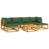 vidaXL Garden Lounge Set Green and Natural Wood