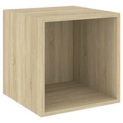 vidaXL Wall Cabinet Sonoma Oak 14.6"x14.6"x14.6" Engineered Wood