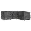 vidaXL Garden Furniture Cover Black Polyethylene Large