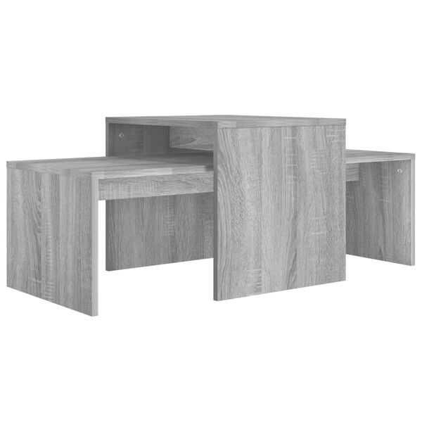vidaXL Coffee Table Grey Sonoma Engineered Wood Medium Stackable