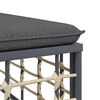 vidaXL Garden Lounge Set Anthracite Poly rattan, powder-coated steel, fabric