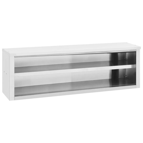 vidaXL Kitchen Wall Cabinet 59.1"x15.7"x19.7" Stainless Steel