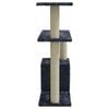 vidaXL Cat Tree Dark grey Sturdy wood, plush, sisal Medium Cat Tree