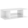 vidaXL TV Cabinet High gloss white Engineered wood 35.4 x 15.4 x 11.8 in
