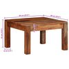 vidaXL Coffee Table Honey Solid acacia wood Standard Durable