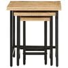 vidaXL Nesting Coffee Table Rough Mango and Black