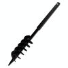 vidaXL Ground Drill Handle Auger Bit 3.94" Black Double Spirals Steel