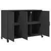 vidaXL Sideboard Black Cold-rolled steel Medium Cabinet Rectangular