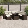 vidaXL Garden Sofa Set Brown