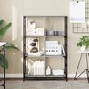 vidaXL Bookshelf Grey Sonoma Engineered wood and steel Large