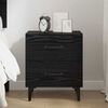 vidaXL Bed Cabinet Black oak 40 x 35 x 47.5 cm Engineered wood