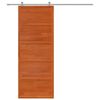 vidaXL Barn Door Wax Brown 31.5x81.9" Solid Wood Pine
