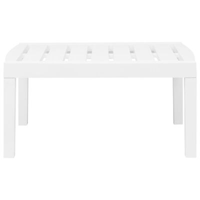 vidaXL 3 Piece Patio Lounge Set Plastic White