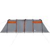 vidaXL Family Tent Tunnel 8-Person Grey and Orange Waterproof