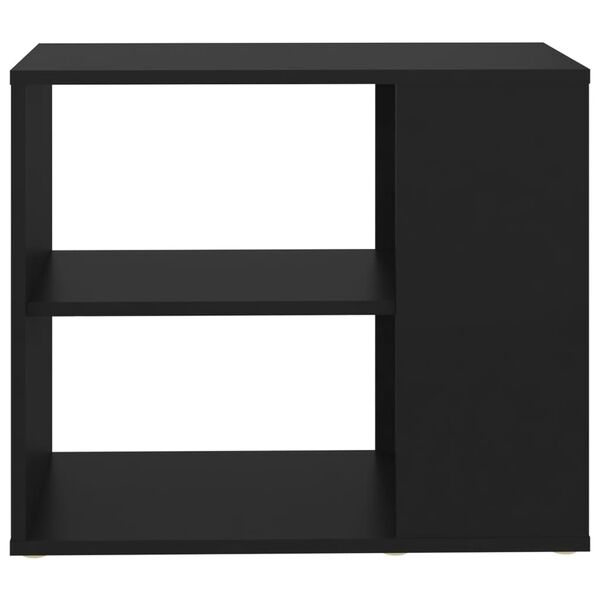 vidaXL Side Cabinet Black 23.6x11.8x19.7" Engineered Wood