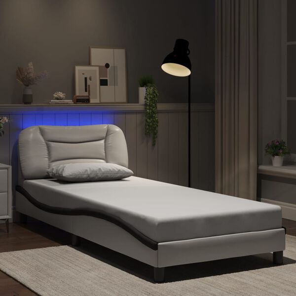 vidaXL Bed Frame White and Black