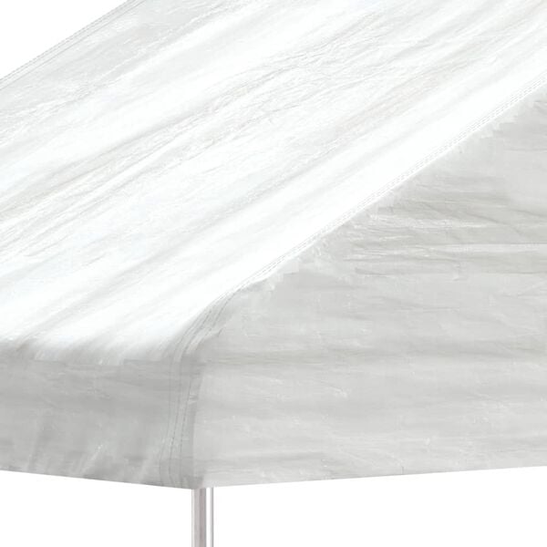 vidaXL Gazebo With Roof White Polyethylene, Galvanized Steel Large