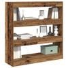 vidaXL Book Cabinet Old wood 39.37 x 11.81 x 40.55 in Engineered Wood
