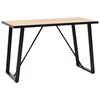 vidaXL Dining Table Oak wood grain MDF and powder-coated steel Medium