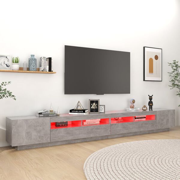 vidaXL TV Cabinet Concrete gray Engineered wood Large TV Cabinet