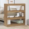 vidaXL Book Cabinet Artisan oak 39.37 x 11.81 x 40.55 in