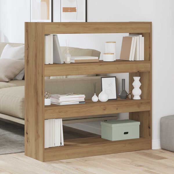 vidaXL Book Cabinet Artisan oak 39.37 x 11.81 x 40.55 in