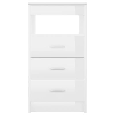 vidaXL Desk High Gloss White 55.1"x19.7"x29.9" Engineered Wood