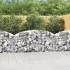 vidaXL Gabion Basket Silver Galvanized iron 78.7x11.8x31.5/39.4 in