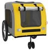 vidaXL Pet Bike Trailer Yellow and Grey Oxford fabric, iron, PVC Medium