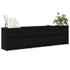 vidaXL TV Units Wall-mounted 2 pcs Black Oak 70.87 x 13.39 x 19.69 in