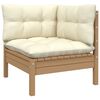 vidaXL Garden Lounge Set Honey brown, Cream