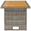 vidaXL Garden Table Grey Solid Acacia wood, PE rattan, Powder-Coated Steel