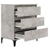 vidaXL Sideboard Concrete Grey Engineered Wood, Metal Medium Sideboard